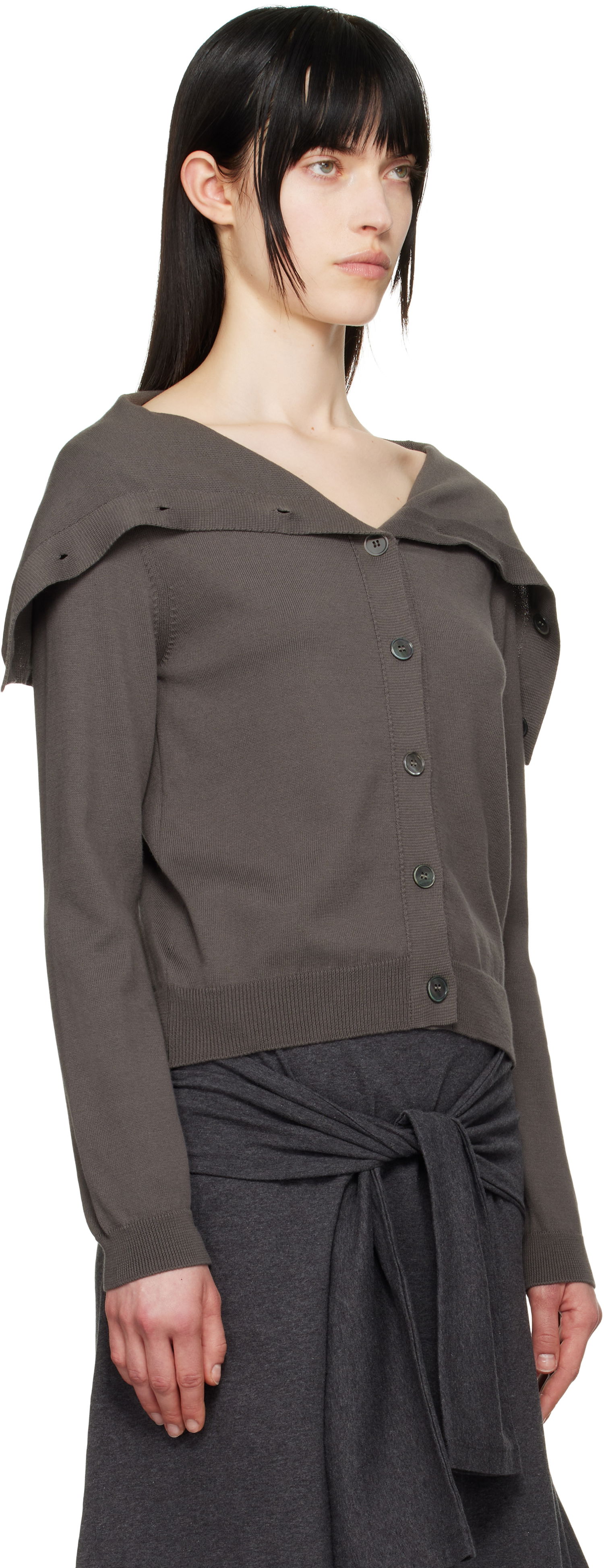 Sveter OUR LEGACY Our Legacy Open Knit Cardigan Šedá | W2253OF, 1