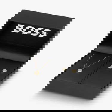 Šperky BOSS Pave Round Necklace and Stud Earrings Gift Set Žltá | 1570149, 0