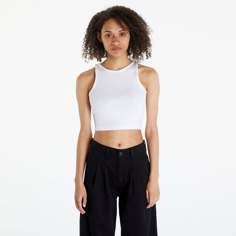 Tielko Urban Classics Top Ladies Organic Cropped Rib Top 2-Pack White/ Black Biela | TB6185A-02906