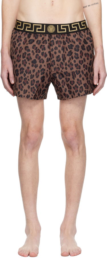 Plavky Versace Leopard Print Swim Shorts Hnedá | ABU01022_1A12573, 0