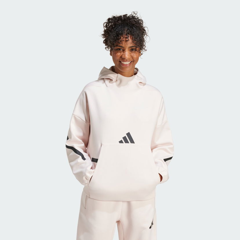 Mikina adidas Performance Z.N.E. Hooded Sweatshirt Biela | JF4782