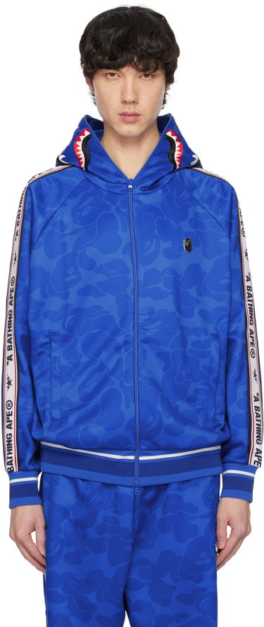 Mikina BAPE Solid Camo Relaxed Fit Shark Hoodie Modrá | 001ZPK801308M, 0