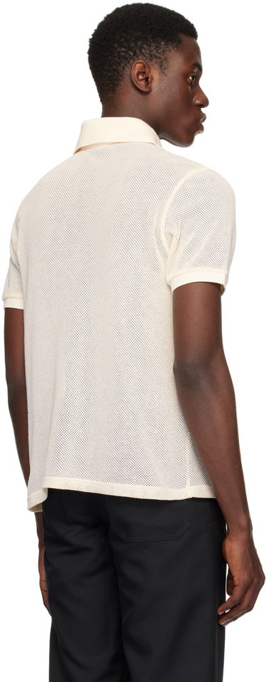 Polo tričko Courrèges Mesh Knit Polo Béžová | 124JPO025JS0069, 2