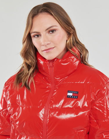 Prešívaná bunda Tommy Hilfiger BADGE GLOSSY PUFFER Červená | DW0DW16098-XNL, 4
