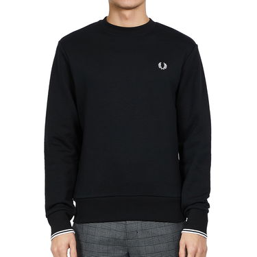 Mikina Fred Perry Crew Neck Sweatshirt Čierna | M7535-184, 2