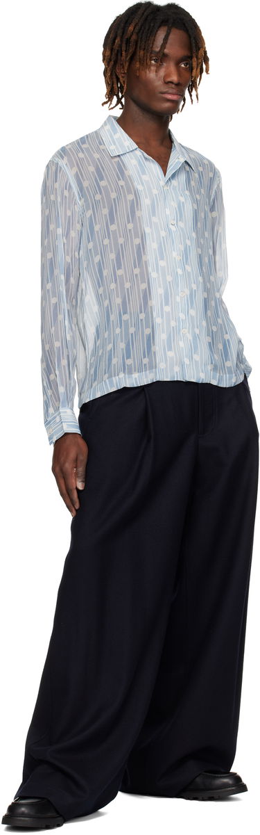 Košeľa Bode Bode Meridian Print Shirt Modrá | MRS25SH034, 3