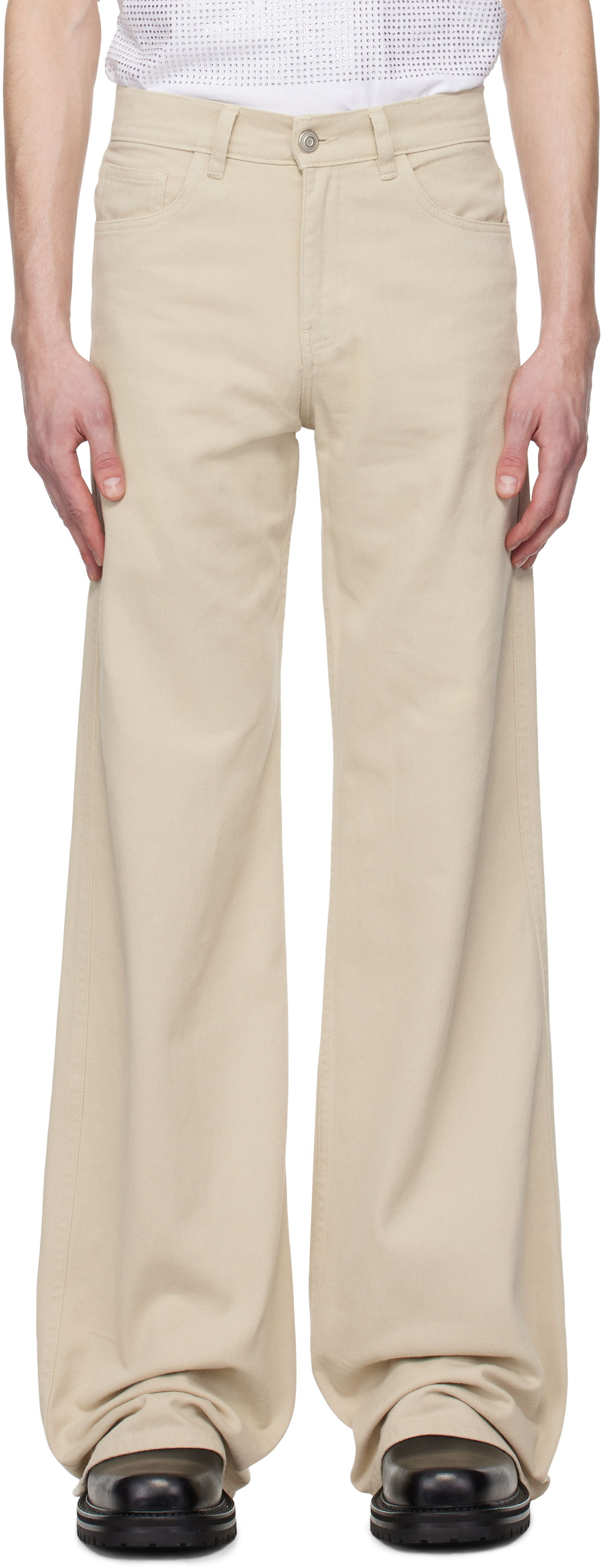 Nohavice Coperni Coperni Wide Leg Jeans Béžová | COPP95F2021MEN, 0