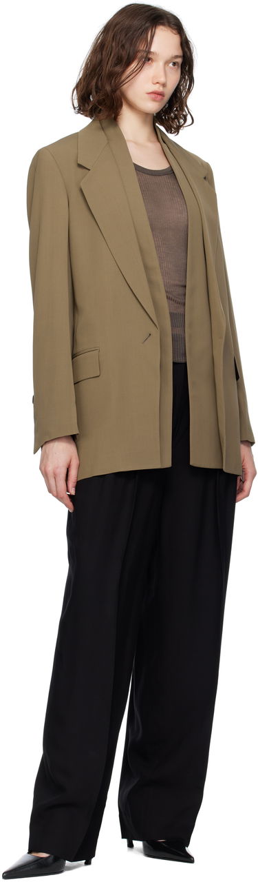 Bunda FERRAGAMO Ferragamo Single Breasted Blazer Zelené | 782598, 3