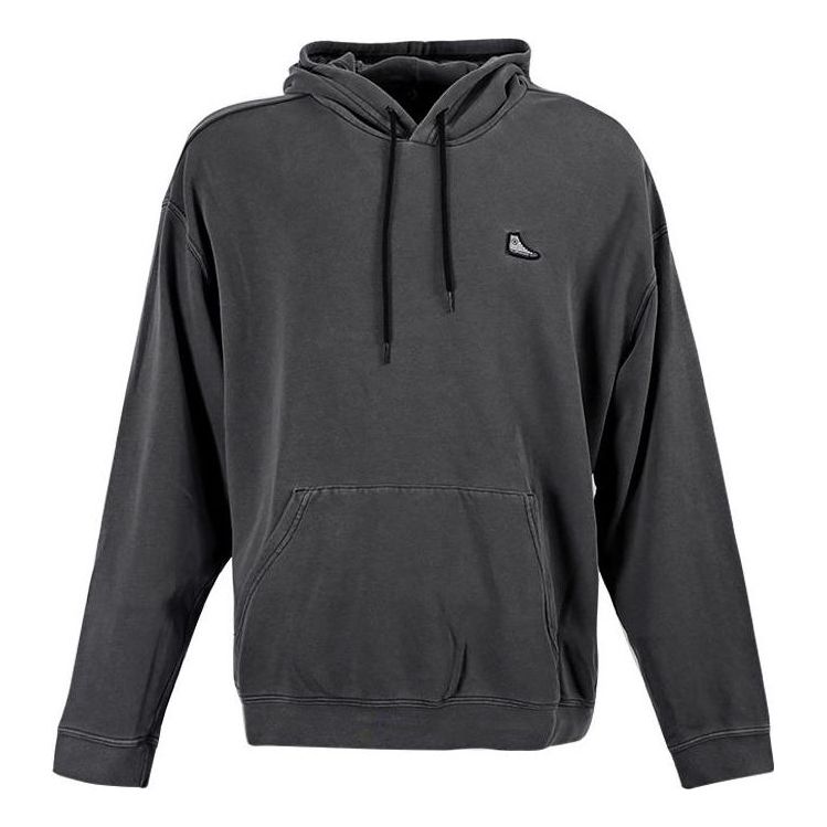 Mikina Converse Go-To Loose Fit Sneaker Patch Hoodie Šedá | 10024025-A01
