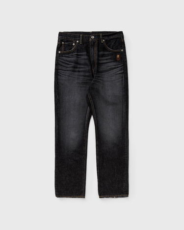 Džínsy BAPE ONE POINT REGULAR FIT 13 OZ DENIM PANTS Jeans Čierna | 001DPK801006MBLK, 0