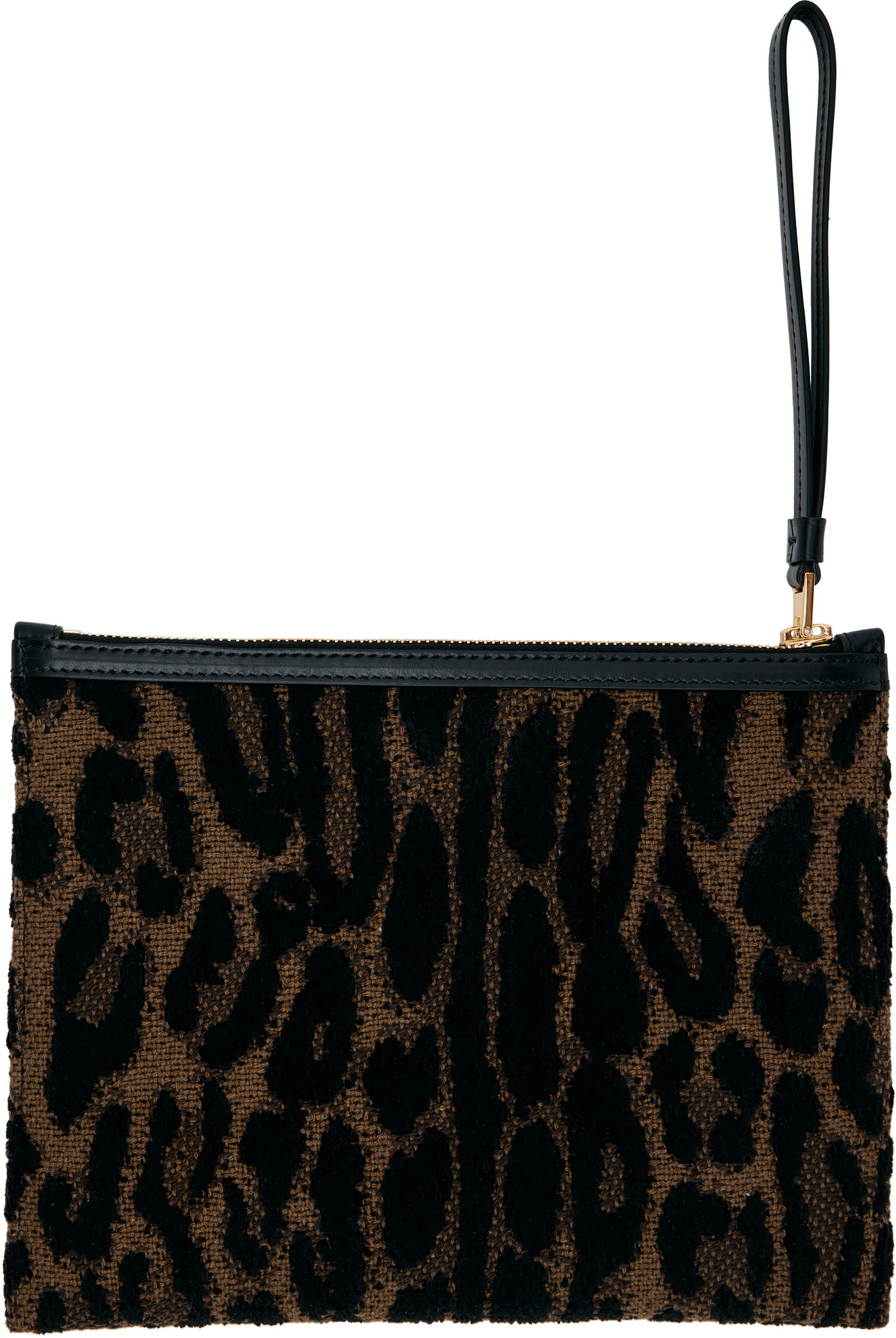Peňaženka Tom Ford TOM FORD Leopard Jacquard Wristlet Pouch Hnedá | S0522-TSY057G, 1