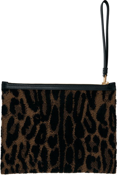Peňaženka Tom Ford TOM FORD Leopard Jacquard Wristlet Pouch Hnedá | S0522-TSY057G, 1
