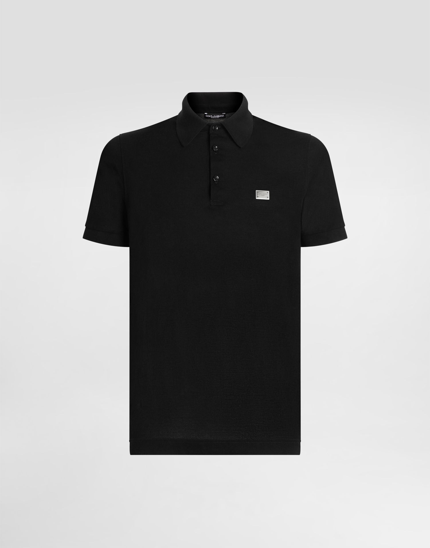 Polo tričko Dolce & Gabbana Dolce & Gabbana Cotton Polo Shirt with Logo Tag Čierna | G8SN1TFU7ENN0000, 0