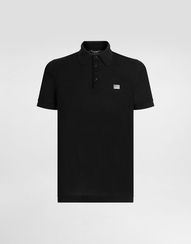 Polo tričko Dolce & Gabbana Dolce & Gabbana Cotton Polo Shirt with Logo Tag Čierna | G8SN1TFU7ENN0000, 0