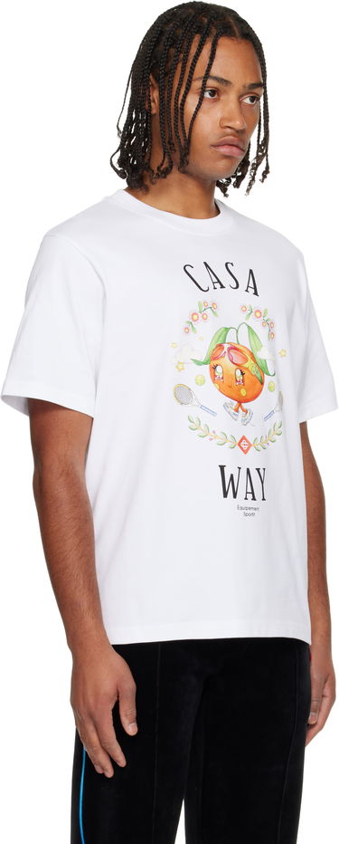 Tričko Casablanca Casa Way Orange Mascot Graphic T-Shirt Biela | M-AW25-JTS-001-02, 3