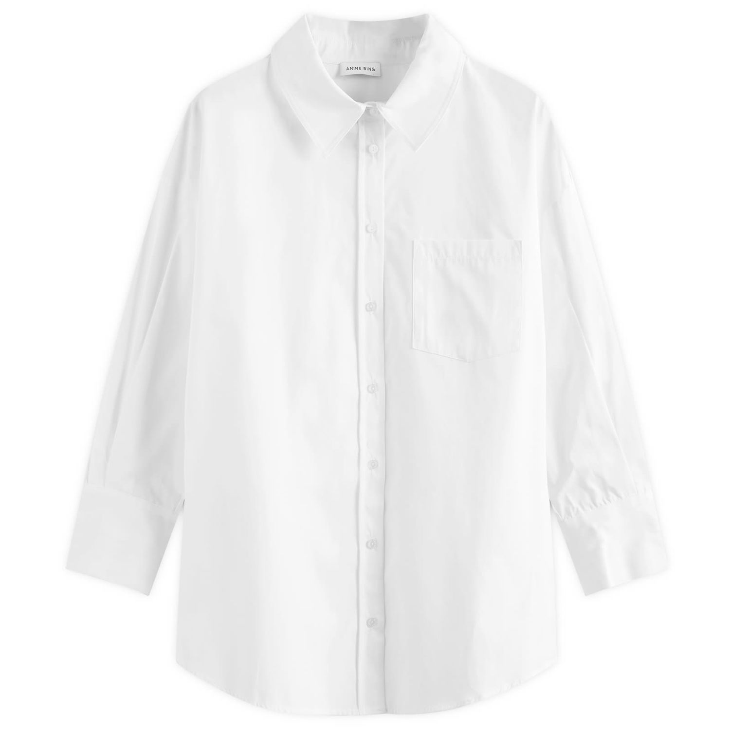 Košeľa Anine Bing Mika White Shirt Size Large Biela | A-09-2006-100-WHITE, 1