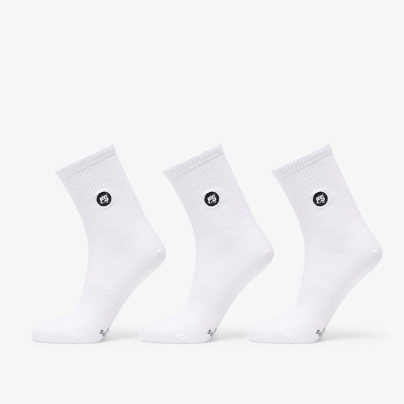 Ponožky Footshop Short Socks 3-Pack White Biela | FTSHP_370