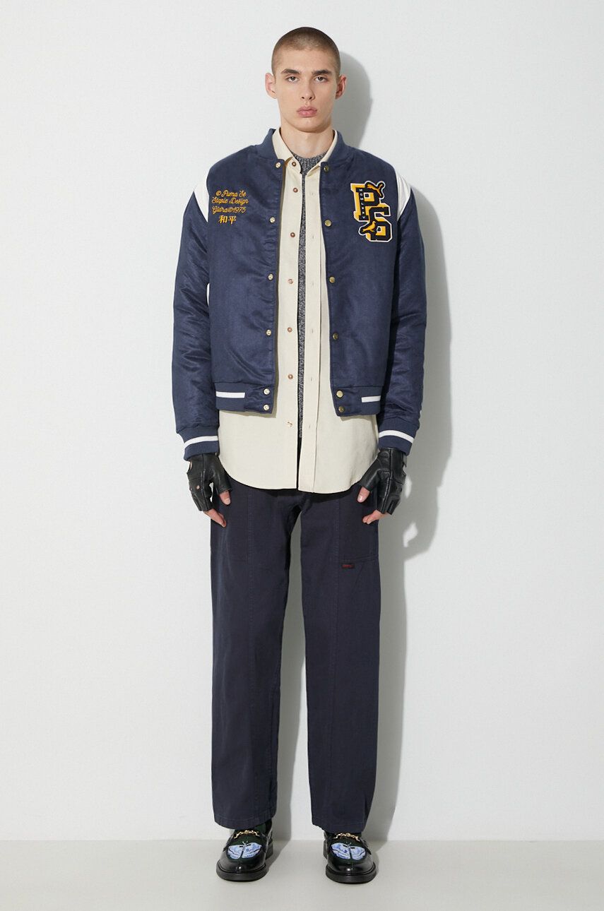 Bomber bunda Puma STAPLE Varsity Jacket Modrá | 622203, 1