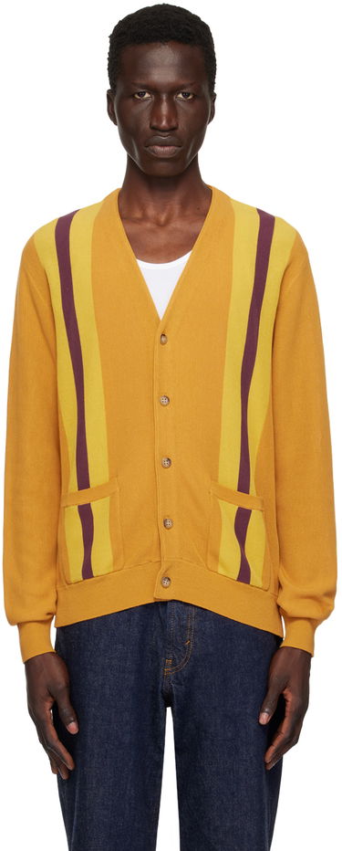 Sveter BEAMS BEAMS PLUS Stripe Cardigan Žltá | 3815-0174-048, 0