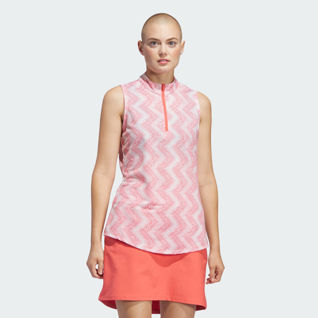 Tielko adidas Performance Ultimate365 Printed Sleeveless Golf Polo Ružová | IP4233, 0