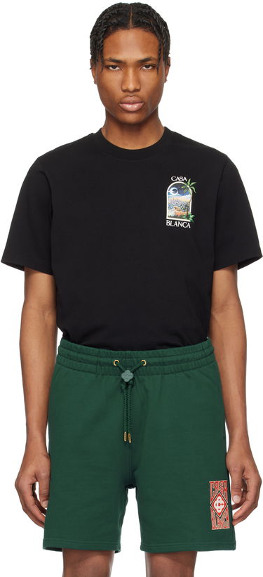 Tričko Casablanca Casablanca LA Night Graphic T-Shirt Čierna | MS25-JTS-001-11, 0