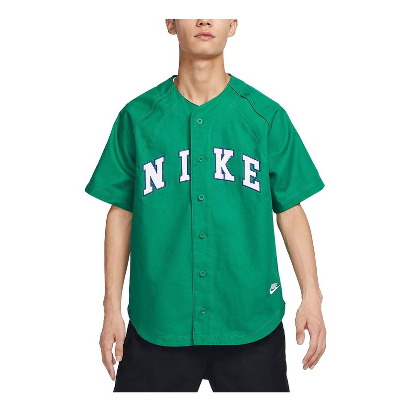 Dres Nike Button Baseball Shirt Zelené | FQ7001-365