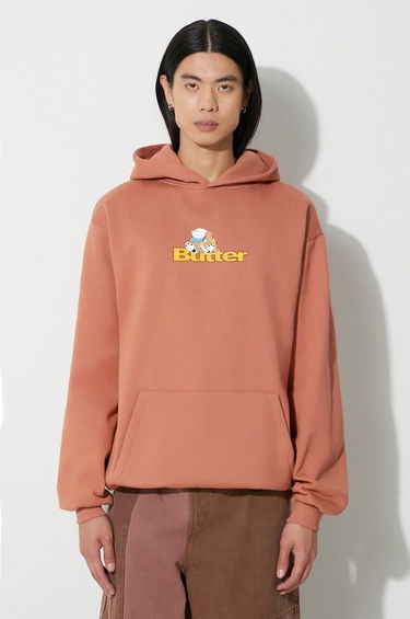 Mikina Butter Goods Teddy Logo Pullover Hoodie Oranžová | BGQ3231304, 0