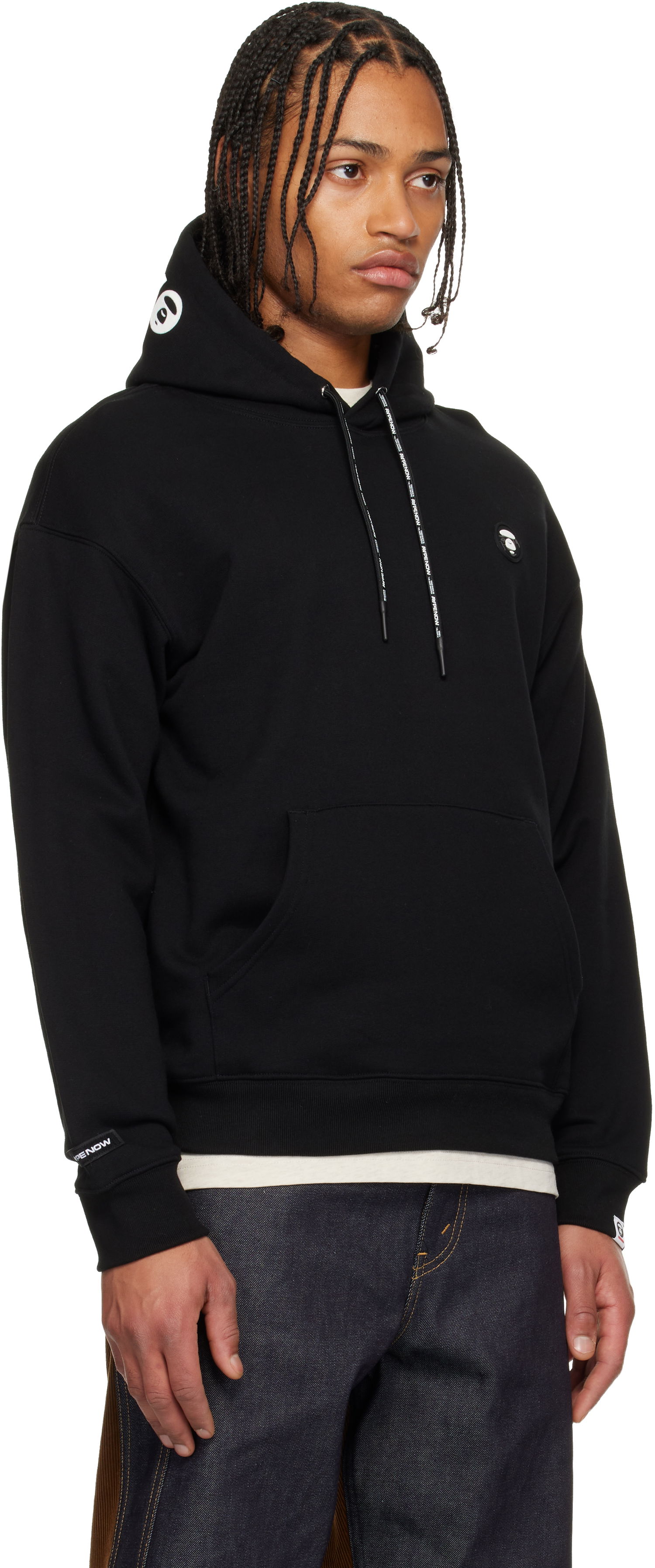 Mikina AAPE by A Bathing Ape 'AAPENOW' Moonface Hoodie Čierna | AAPSWMC354XXPBKX, 1