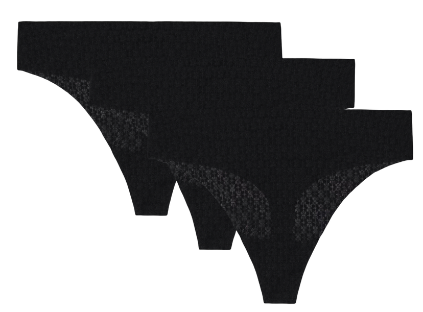 Nohavičky Under Armour SOLID Thong 3 Pack Čierna | 1390412-001