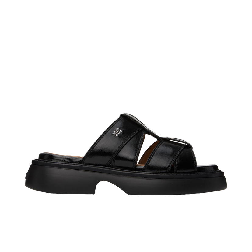 Tenisky a topánky GANNI Mule Leather Sandals Čierna | S2623