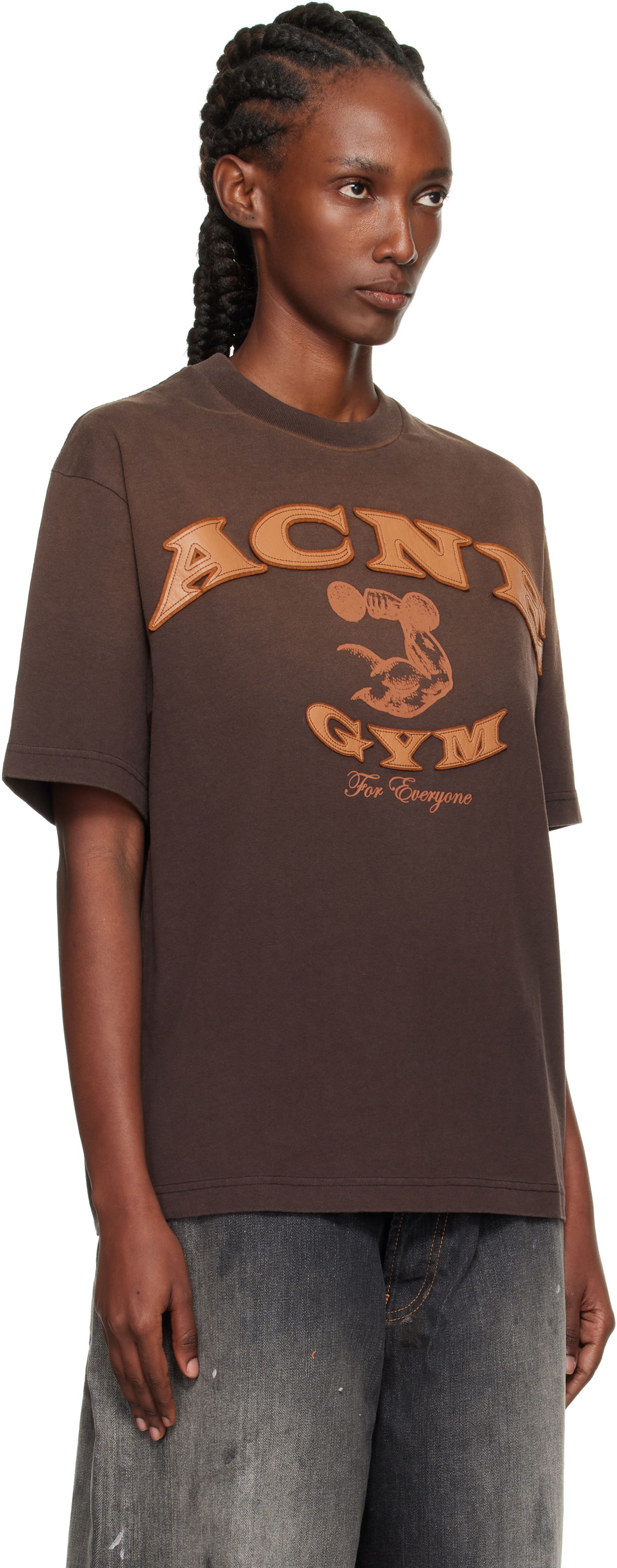 Tričko Acne Studios Acne Studios Logo Graphic T-Shirt Hnedá | CL0401-, 1