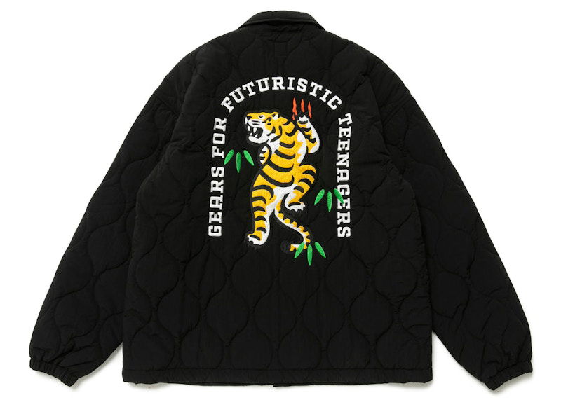 Bunda Human Made Tiger Embroidered Quilted Jacket Čierna | HM25JK006