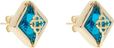 Náušnice Casablanca Crystal Monogram Earrings Tyrkysová | APS25-JW-259-01, 1