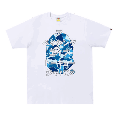Tričko BAPE Camo Japanese Letters Tee Biela | 1I80 110 050 WHITE BLUE, 0