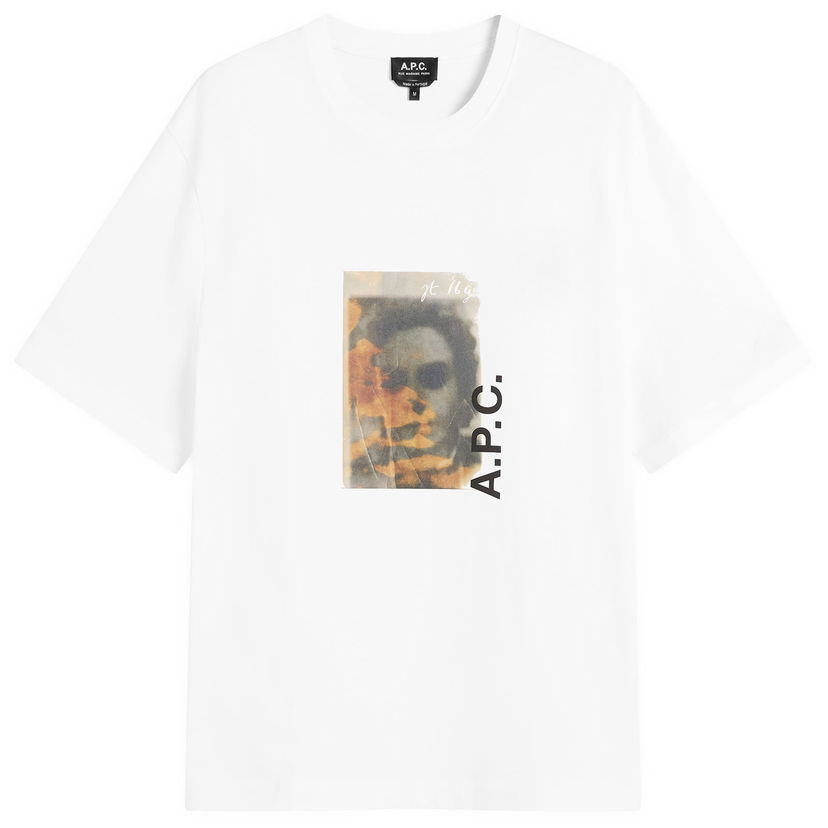 Tričko A.P.C. Jean Portrait T-Shirt, Size Small Biela | COGYK-M26549-AAB