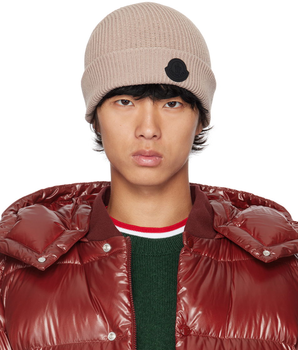 Kulicha Moncler Taupe Logo Patch Beanie Béžová | J20913B00006M1121, 0