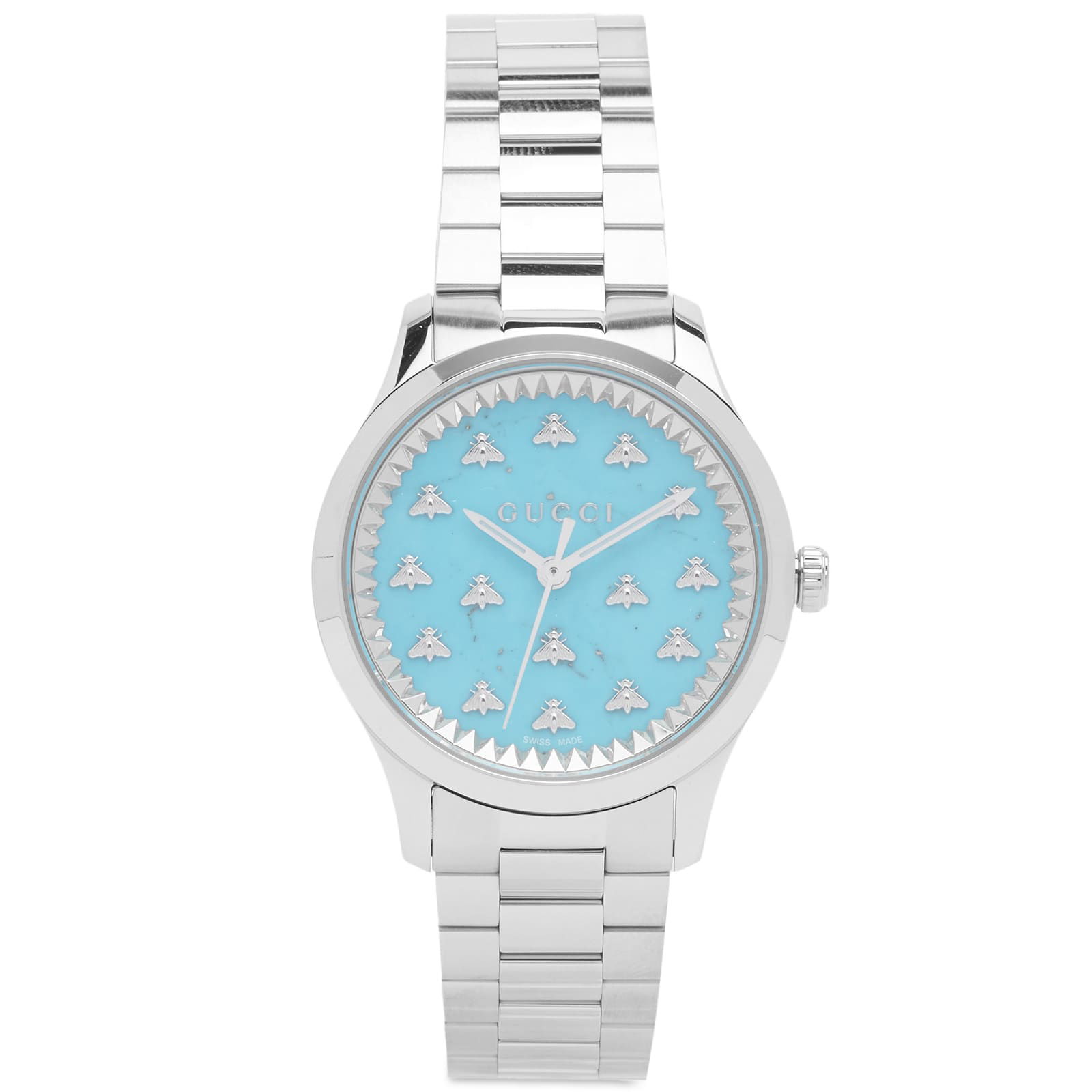 G-Timeless Multibee 32mm Watch "Turquoise & Silver"