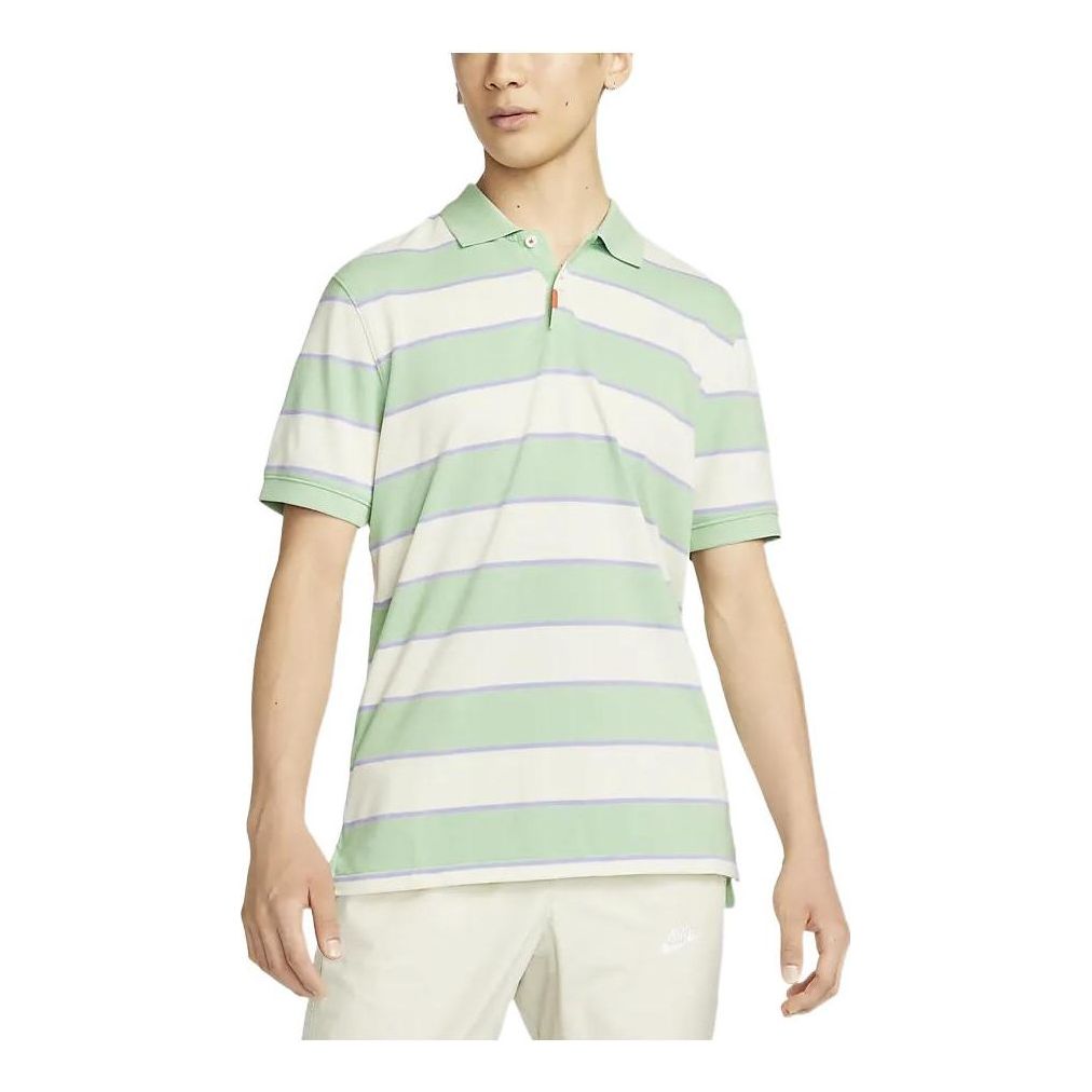 Polo tričko Nike Stripe Short Sleeve Polo Shirt Zelené | DH0901-308, 0