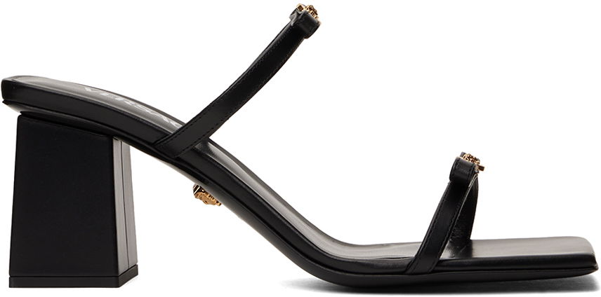 Doplnky Versace Versace Gianni Ribbon Heeled Sandals Čierna | 1015891_DVT2P_1B00V, 0