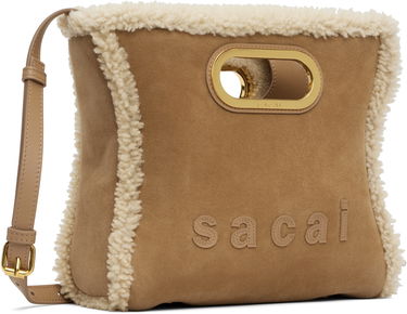 Tote bag sacai Shearling Small Shopper Bag Hnedá | S156-01, 1