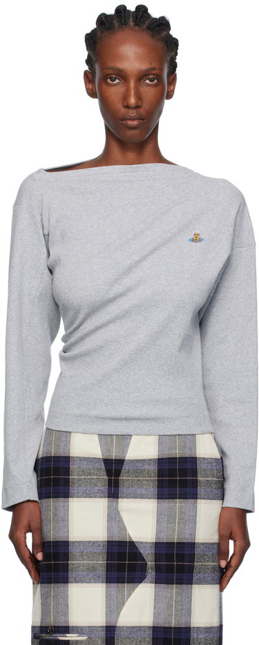 Tričko Vivienne Westwood Vivienne Westwood Hebo Long Sleeve T-Shirt Šedá | 3G01003Y-J009C-, 0