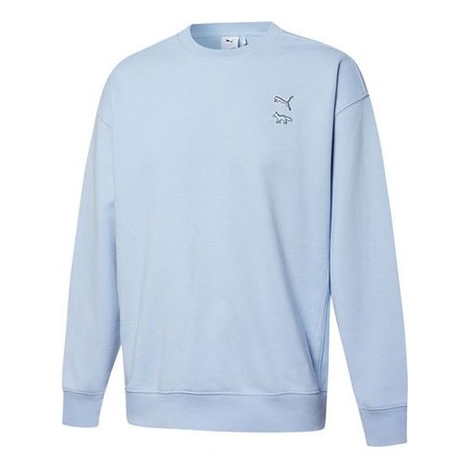 Sveter Puma Unisex Round-neck Sweatshirt by Maison Kitsune Modrá | 532324-92, 0