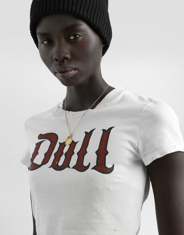 Crop Top Dolce & Gabbana Dolce & Gabbana Doll Print Cropped Jersey T-Shirt Biela | F8V95TGDDGSS9000, 3
