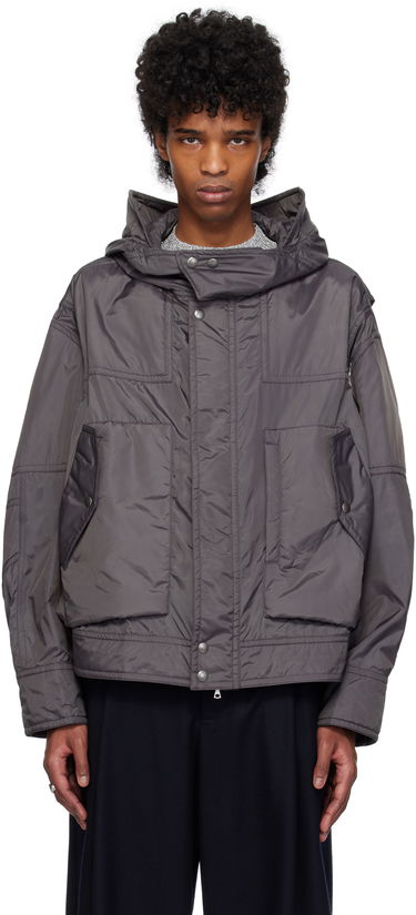 Parka Dries Van Noten Dries Van Noten Satin Hooded Jacket Šedá | 251-020517-1276, 0