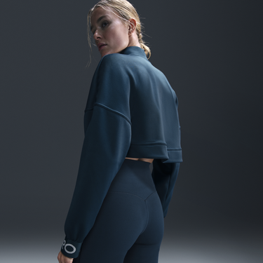 Mikina Nike Cropped Fleece Sweatshirt Tyrkysová | fv8097-478, 3