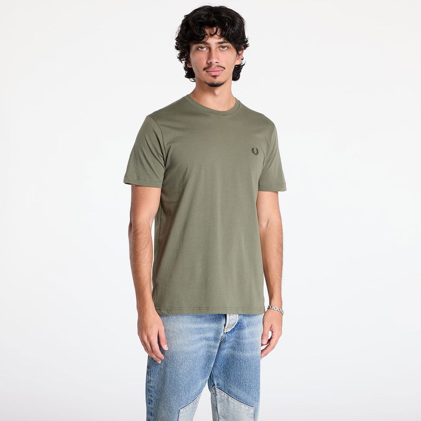 Tričko Fred Perry Crew Neck T-Shirt Laurel Wreath Green/ Night Green L Zelené | M1600 W49