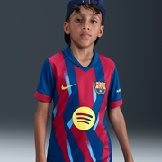FC Barcelona 2025/26 Stadium Fourth Big Kids' Dri-FIT Football Replica Shirt Polyester