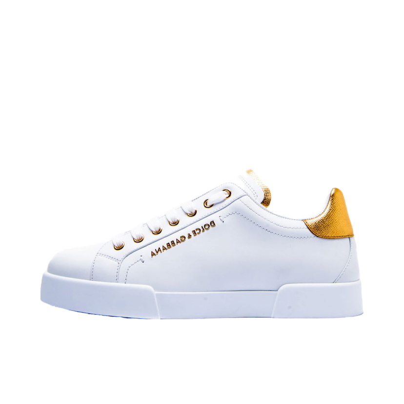 Tenisky a topánky Dolce & Gabbana Portofino Light White Gold Biela | CS1787-AN298-8B996