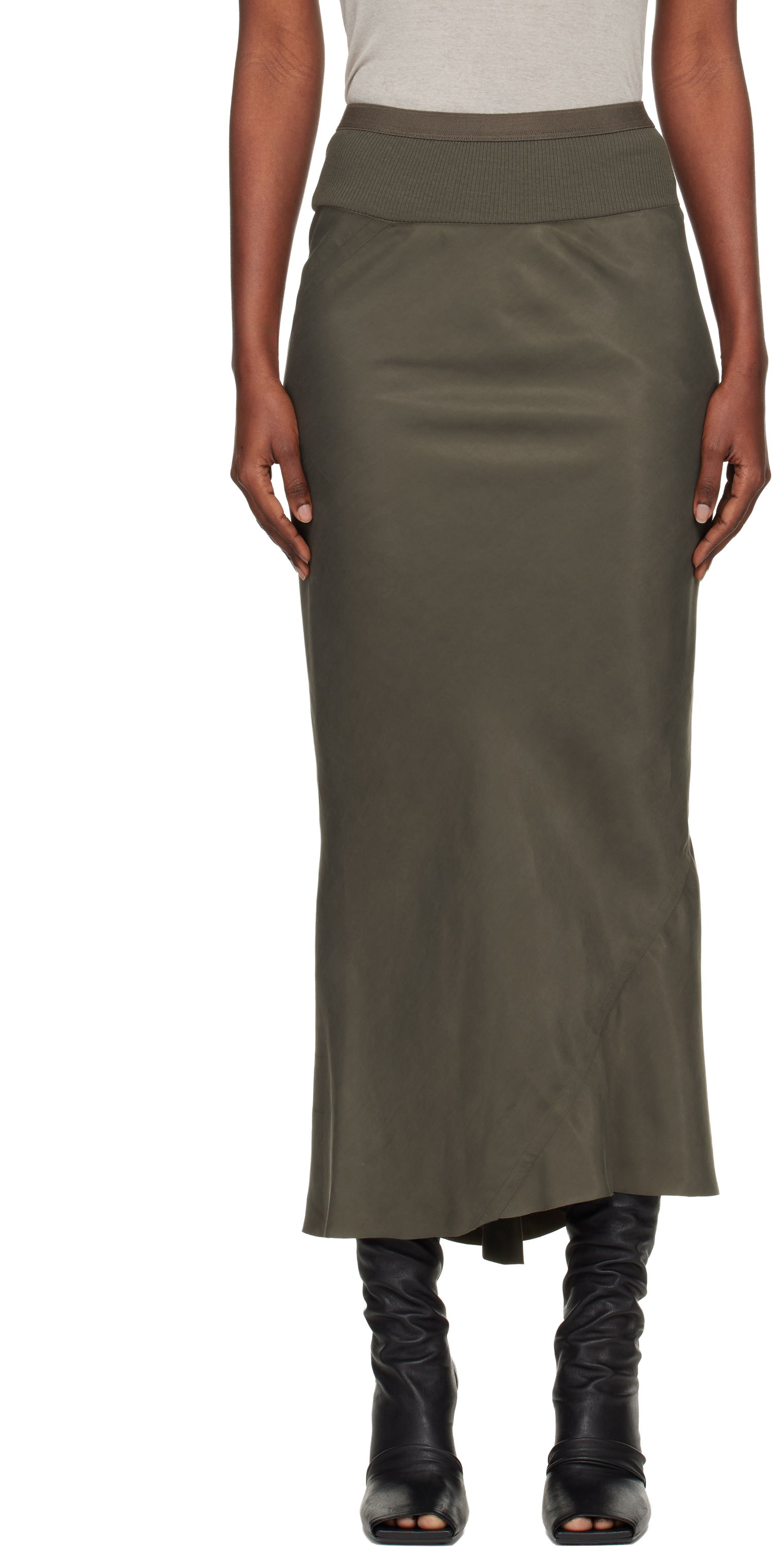 Sukňa Rick Owens Concordians Calf Bias Midi Skirt Zelené | RP02E4334 HSCH, 0