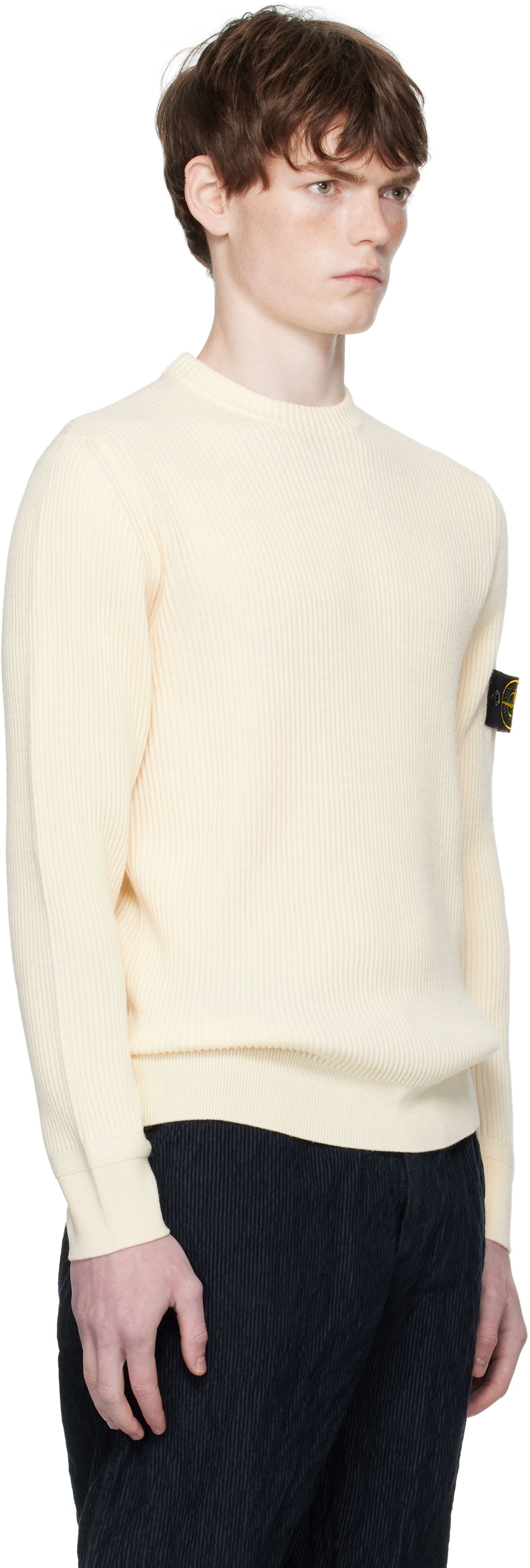 Sveter Stone Island Stone Island Full Rib RWS Wool Sweater Žltá | K2S15 5100053 S00C2, 1